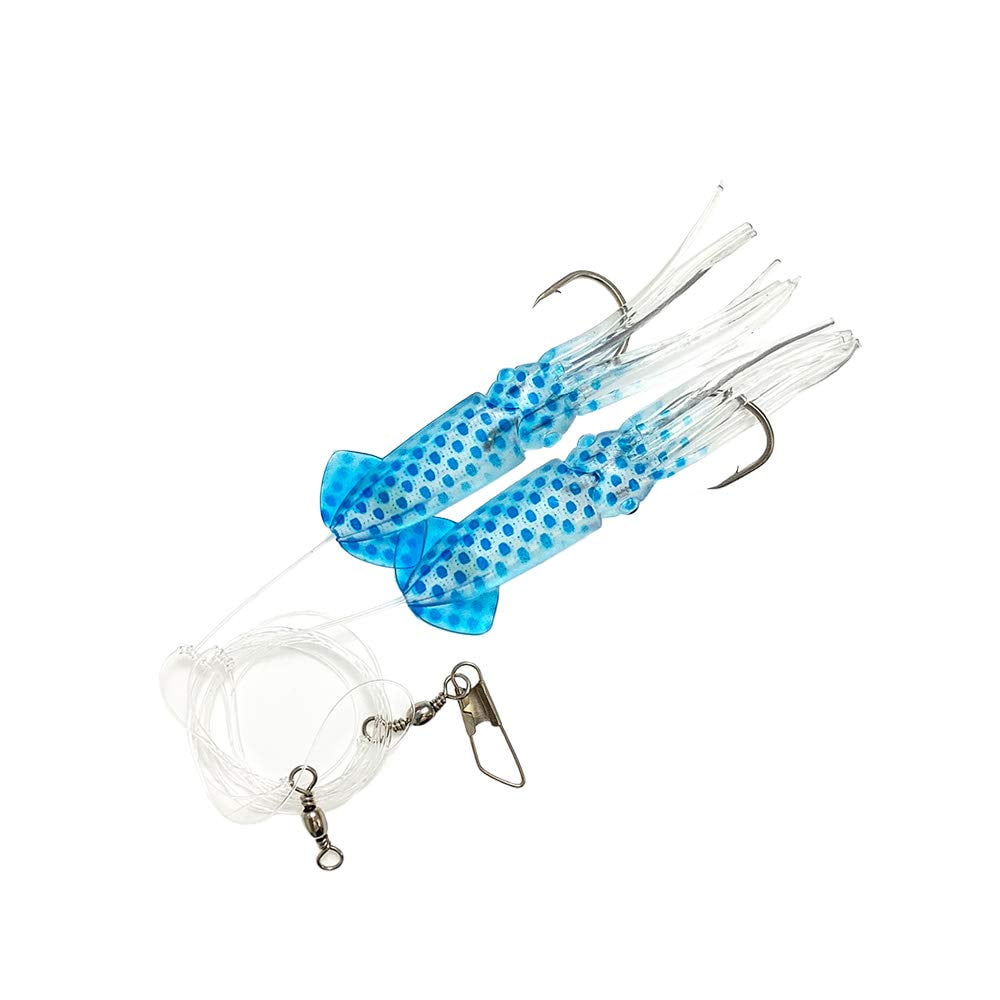 Ling Cod Squid Rigs 10pcs Blue