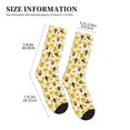 thumbnail image 2 of Crew Socks for Women Men, yellow bee honey cute  Moisture Running Athletic Football Striped Socks Cushion Tube Socks, 2 of 7