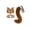 A002- Brown, variant on 3 Pack, Black Masquerade Mask, Furry Fox Mask, Fox Tail Accessory and Bell Choker Set, Halloween Accessories for Masquerade Parties, Events, Black