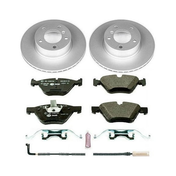 Power Stop Front Euro-Stop ECE-R90 Certified Brake Pad and Rotor Kit ESK4589