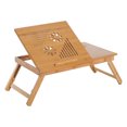 thumbnail image 2 of Foldable Bamboo Wood Computer Table, Portable Breakfast Table Tray Dining Table, 2 of 8