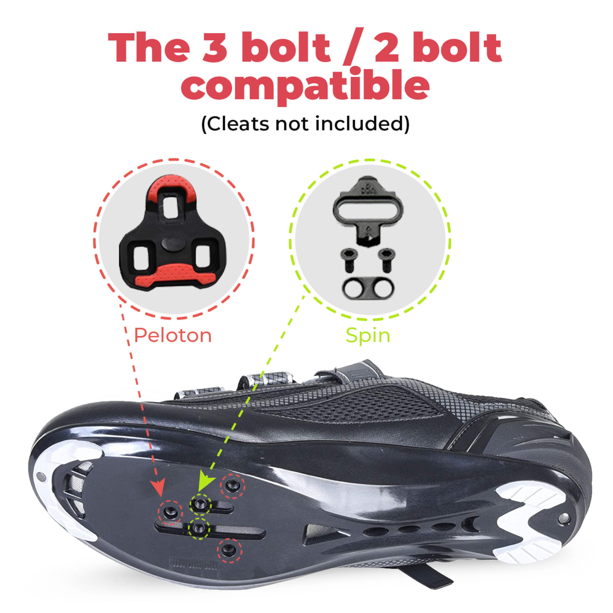 38 EU 3 Bolt Road Cleat Compatible Quick Lace Details about   Gavin Pro Road Cycling Shoe 