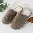 thumbnail image 2 of Vedolay Men Slippers Indoor House Slippers Soft Slip-On Bedroom Slippers Cozy Home Shoes Coffee,42, 2 of 5