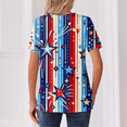 thumbnail image 3 of Iaqnaocc Womens Shirts 250 Anniversary Usa 4th Of July Summer Button V-Neck Retro Shirts Patriotic American Flag Stars Striped Festival Short Sleeve T Shirts for Women Blue M, 3 of 3
