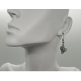 thumbnail image 5 of White Opal Heart Silver Earrings, 5 of 5