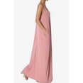 thumbnail image 4 of TheMogan Women's Casual V-Neck Draped Jersey Cami Long Maxi Dress W Pocket Summer Beach Dusty Rose 2X, 4 of 6