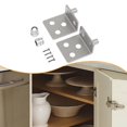 thumbnail image 4 of DOLITY 2 Pcs Supports d'Angle en Métal Robustes pour Armoire Placard Argent, 4 of 7