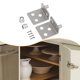 thumbnail image 4 of 2 soportes en forma de L para esquinas de madera, conectores de ángulo para muebles, estantes, Plata, 4 of 7