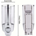 thumbnail image 2 of Jinsinto Liquid Soap Container Wall Mounted Manual Soap Dispenser Single And Double Bathroom Hand Sanitizer Shower Shampoo, 2 of 5