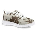 thumbnail image 2 of Pzuqiu Kids Running Shoes Brown and White Cow Print Lightweight Comfortable Sneakers Breathable Kids Shoes Size 5 Girls Boys, 2 of 7
