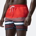 thumbnail image 2 of PEASKJP Mens Beach Boardshort Quick Dry Board Shorts Swim Trunks, Red M, 2 of 5