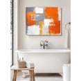thumbnail image 6 of Burnt Orange Grey Wall Art for Living Room,Canvas Picture Wall Decor for Bathroom Bedroom,Modern Oil Painted Geometric Abstract Painting Artwork for Office Kitchen Hallway Dining Room Decor 20"x24", 6 of 8