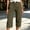 Army Green, variant on IUYRTFE Women's Corduroy Capri Pants with Drawstring Elastic Waist and Pockets Loose Fit Cropped Trousers for Summer and Fall Casual Wear