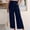 Navy, variant on Delayuji Women's Linen Pant Cropped Wide Leg Pants Casual Loose High Waist Tie Up Beach Harem Pants With Pockets
