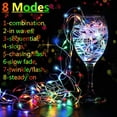 thumbnail image 2 of Morttic 9.9ft x 9.9ft 300 LED Fairy Curtain Lights, USB Plug in 8 Modes Fairy String Hanging Lights with Remote for Bedroom, Indoor, Outdoor, Weddings, Party, Decorations,Multicolor, 2 of 7