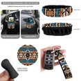 thumbnail image 7 of Uorisanigo Aztec Geometric Auto Seat Covers 15 PCS, Car Seat Cover Full Set with Steering Wheel Wrap Seatbelt Cover Pads Coasters Set Trash Can Air Vent Storage Bag Rearview Mirror Covers Keychain, 7 of 7