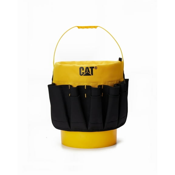 Caterpillar Bucket Organizer, CAT Tool Storage, 5 Gallon Bucket, Portable, Garden,Black and Yellow,New