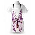 thumbnail image 3 of Animal Apron Artistic Butterfly Design in Watercolors Wings Moth Vintage Illustration, Unisex Kitchen Bib Apron with Adjustable Neck for Cooking Baking Gardening, Violet Salmon Black, by Ambesonne, 3 of 3