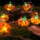 thumbnail image 3 of Inteprter Atmósfera de cadena LED de ABS para exteriores, brillo de fiesta con luces LED brillantes para exteriores, decoración para disfrutar Iluminación y accesorios Naranja+Verde 20 luces, 3 of 6