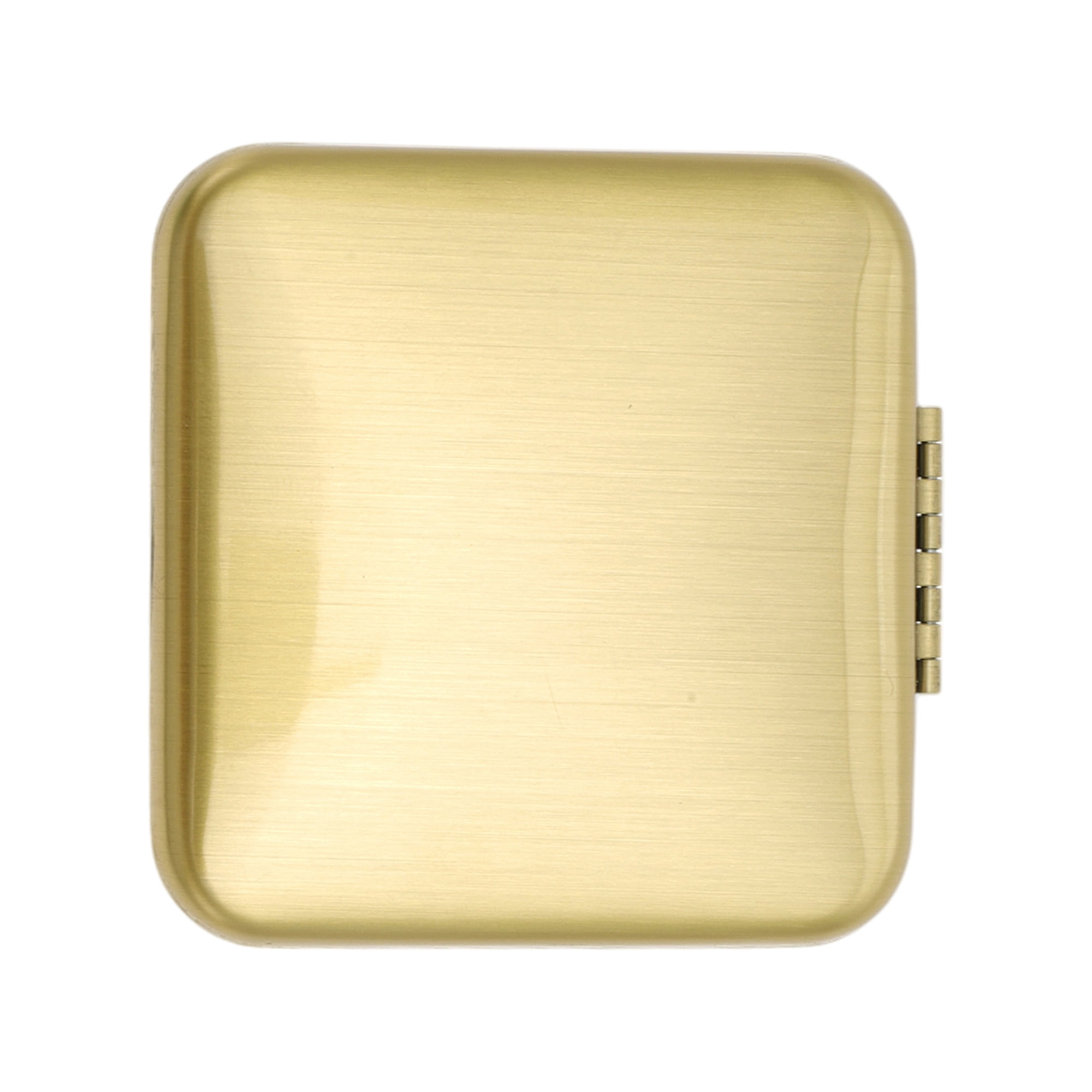Unique Bargains 1 Pc Women Large Square Folding Makeup Mirror for Travel Gold Tone