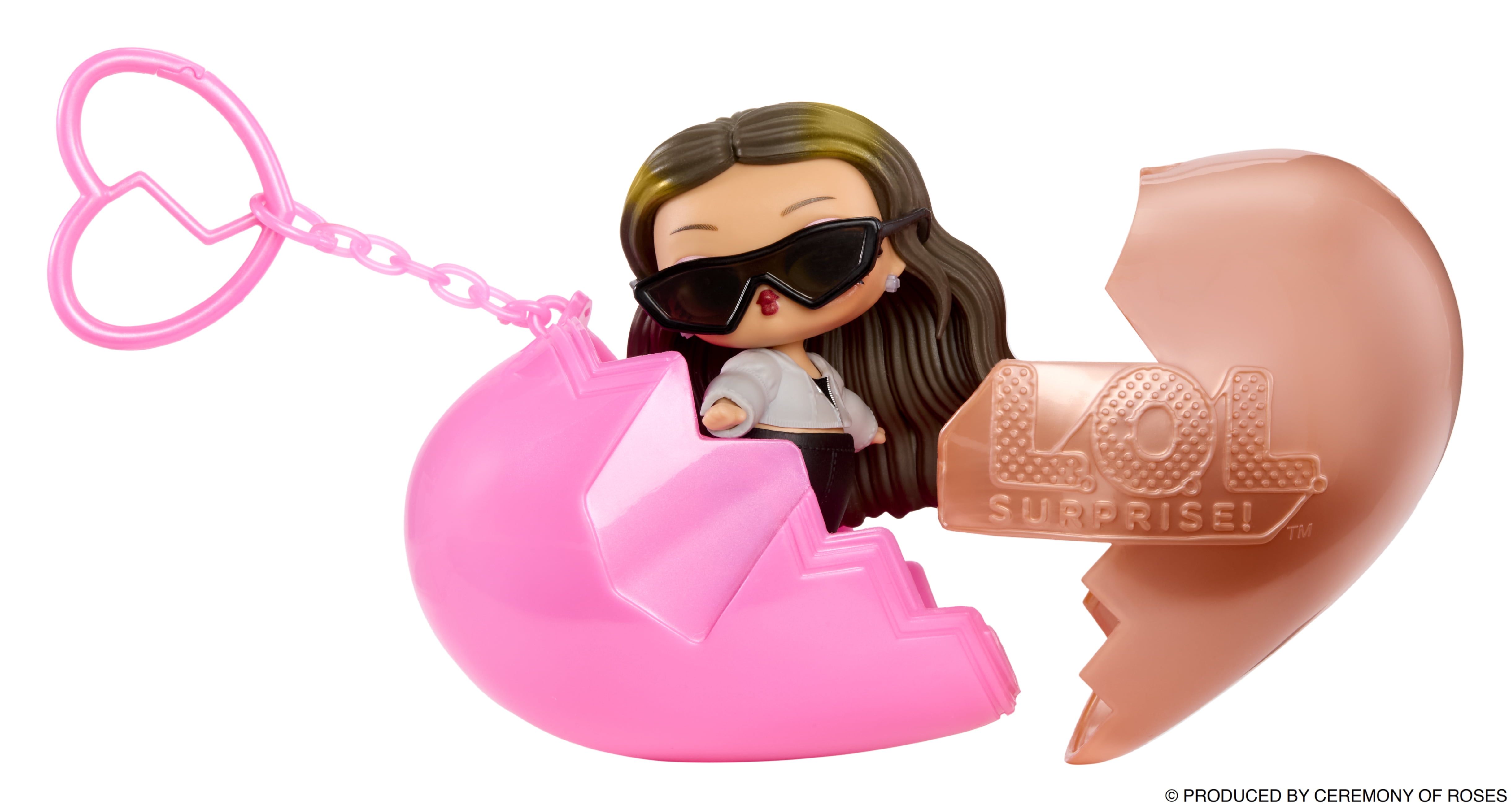 LOL Surprise Music Festival Headliners, Music Artist Collectible Dolls with Keychain Heart Ball