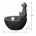 thumbnail image 3 of Hi-Line Gift Ltd. Meditating Frog Polyresin Fountain with LED Lights, 3 of 5