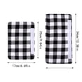 thumbnail image 2 of Men's Washable Refrigerator Door Handle Covers Two Pieces Installation Easy Disassembly Compatible With White Black Tartan Plaid Pattern, 2 of 3