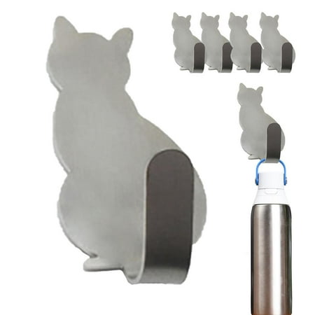 

Cat Wall Hooks|Adhesive Black Metal Cat Key Holder for Wall Pack of 6|Adhesive Hooks Wall Mounted Hooks Decoration Shower Hooks for Bathroom