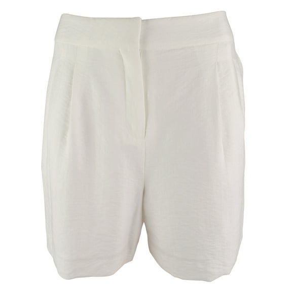 Women's Plus Size Rumple Twill Mide Rise Pocketed Short-NI-22W