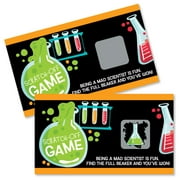 Big Dot of Happiness Scientist Lab - Mad Science Baby Shower or Birthday Party Game Scratch Off Cards - 22 Count