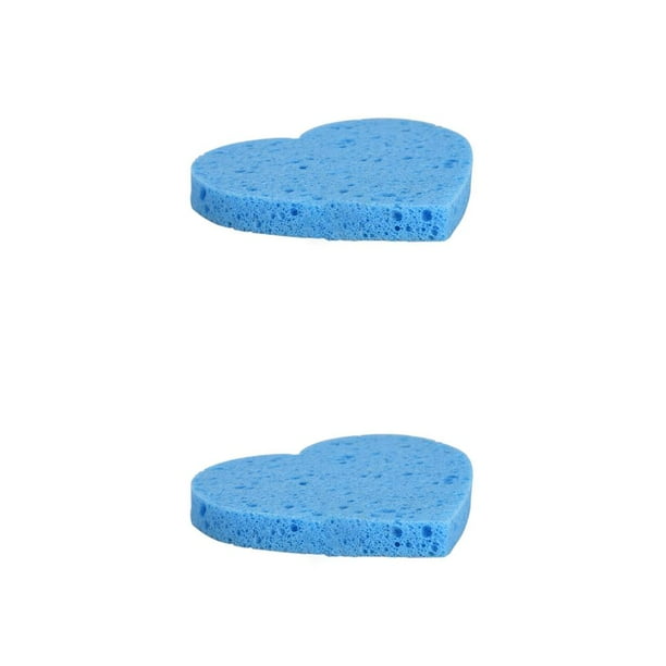 Qarigey Paquete de 10 esponjas limpiadoras de la piel, esponja Facial de celulosa, esponja en forma de corazón para técnicas reales, Type2 NO2