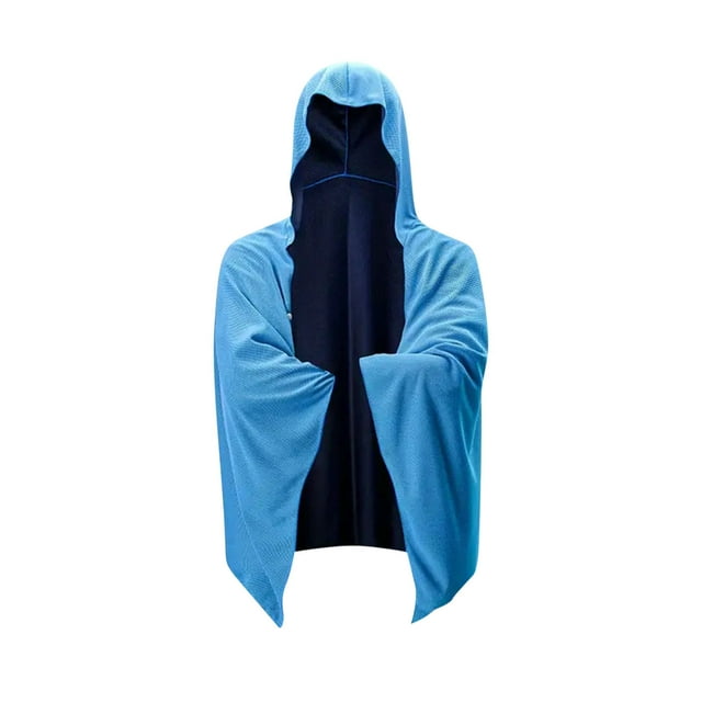 Birdeem Serviettes de Bain Séchage Rapide Mode Homme Solide Décontracté à Capuche Séchage Rapide Sport Extérieur Cape Serviette de Bain Châle Séchage Rapide Serviettes de Bain