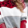 thumbnail image 4 of Chandail à Enfiler à Imprimé Léopard pour Femme, Mode Décontractée, Manches Longues, Tricot Ample, Haut pour l'Automne et l'Hiver, Tenue Confortable, 4 of 9
