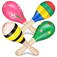 thumbnail image 2 of ColoMX 4 Uds maracas martillas de arena maracas de madera maracas para bebés agitador de mano maracas ruidosas recuerdos de fiesta, 2 of 8