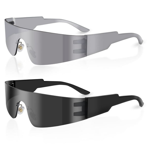Gafas de sol de moda milramtob Futuristic Wrap Around Y2K