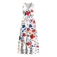thumbnail image 5 of VBVC Women's Floral V-Neck Sleeveless Maxi Dress,Button Detail Loose Flowy Dress For Women,Ladies' Casual Patriotic Summer Sundress with Pockets,Multicolor,S-3XL, 5 of 8