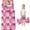 Pink Plaid Baseball, variant on White Brown Footballs Pattern Toddler Nap Mats for Kids Preschool,Sleeping Mat Bag or Kids,Toddler Sleeping Bag,Toddler Nap Mat or Daycare
