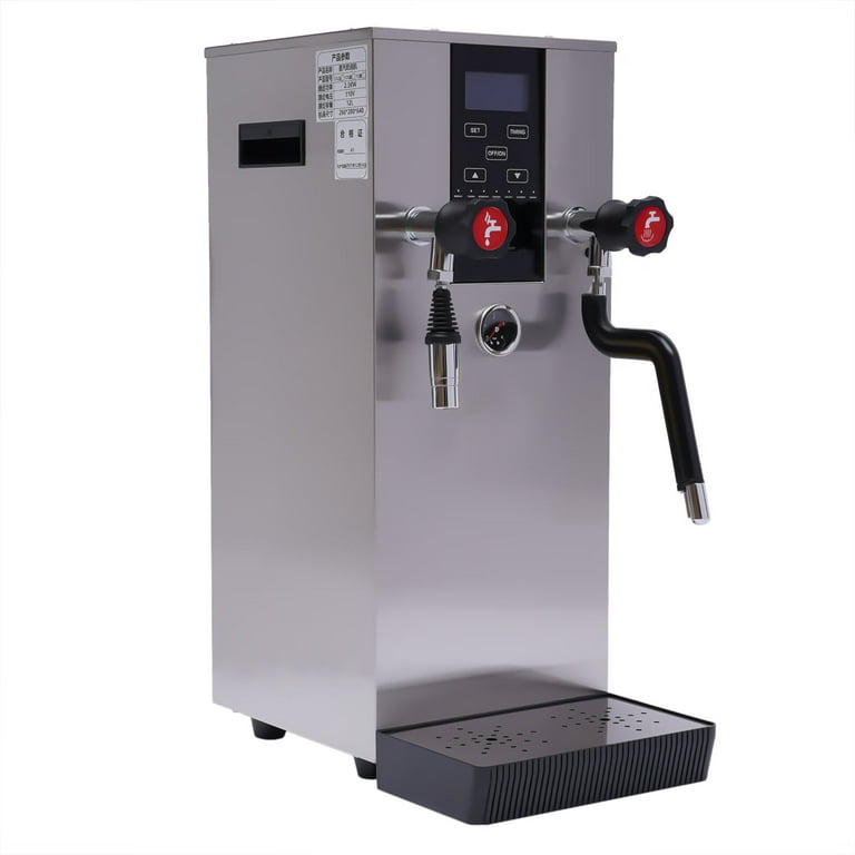 Anqidi 12L 4-in-1 Commercial Steam Water Boiling Machine Cafe Foam Maker  Milk Frother Coffee Milk Espresso 2300W 110V