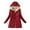 Red, variant on Lovskoo Winter Coats for Women Quilted Jacket Thicken Fleece Lined Hooded Coats Warm Quilted Puffer Overcoat Black