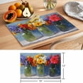 thumbnail image 6 of Spring Flowers Placemats Set of 12 Rustic Botanical Vases Floral Oil Painting Place Mats Indoor Wipeable Table Mats Washable Dining Table Placemats for Kitchen Holiday Party Home Decor 13x19 Inch, 6 of 9