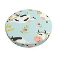 thumbnail image 6 of Uemuo Cute Cows Pattern Round Bar Stool Seat Covers Washable Stool Cushion Slipcover Elastic Bar Chair Covers-13 inch, 6 of 7