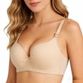 thumbnail image 5 of Hrsba Underwire Bras for Women Solid Color Smooth Push Up Thin Breathable Daily Wear Bras, 5 of 5