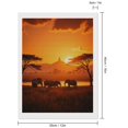 thumbnail image 2 of Diamond Art Kits for Adults, African Sunset Elephants Landscape 5D Diamond Painting Kits for Adults Beginners, DIY Full Drill Diamond Painting, Gem Art and Crafts 12x16, 2 of 7