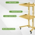 thumbnail image 3 of Portable Beauty Hair Cart with 2 Shelves, Stainless Steel Foldable Trolley for Salon, Office, Classroom, 3 of 8