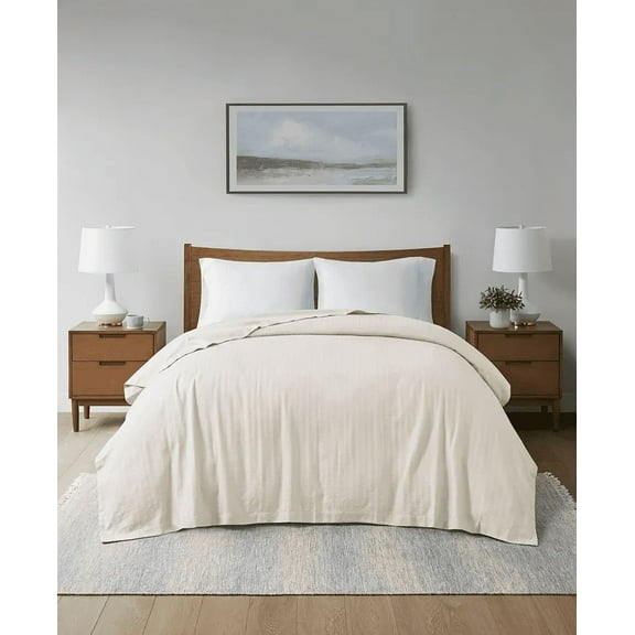 Hotel Collection IVORY 100% Egyptian Cotton Blanket, US Full/Queen