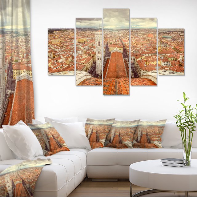 Florence View from Duomo Cathedral - Cityscape Canvas Print