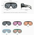 thumbnail image 4 of Fashion Oversized Square Women Sunglasses Vintage Punk Men Outdoor Eyewear Shades UV400 Orange Purple Sun Glasses, 4 of 6