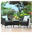 thumbnail image 2 of Wicker Patio Conversation Set - 3 Pieces Outdoor Furniture Set with Cushions, Rattan Chairs & Coffee Table for Garden, Lawn, Backyard, 2 of 9