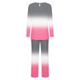 thumbnail image 3 of yievot Lounge Sets for Women Long Sleeve Top with Pants Gradient Printed Loungewear Sleepwear Pajamas Two Piece Outfits for Women, 3 of 5