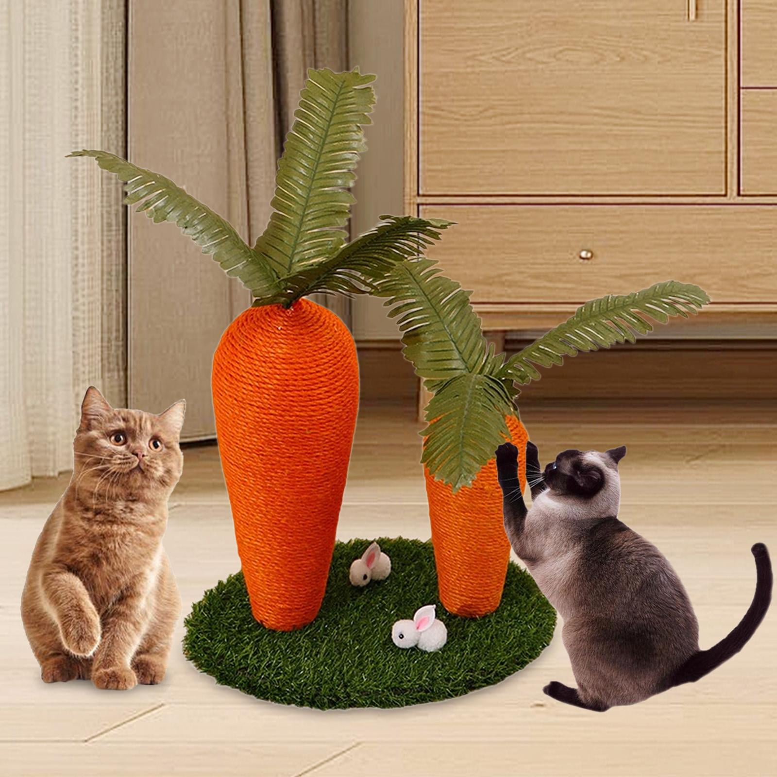 Bvdfgk Carrot-shaped cat scratcher, interactive pet toy, funny carrot-shaped scratching 2 Carrot 40x30x40cm